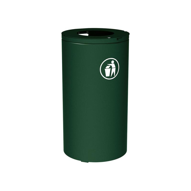 Corbeille Olbia 80 ou 120 L - Sobre, élégante et moderne pour espaces publics_0