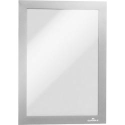 DURABLE DURAFRAME DIN A5 Cadre d'information Adhésif argenté Film rigide 487123 23,6 (L) x 17,6 (H) cm 2 pièces - argenté 487123_0