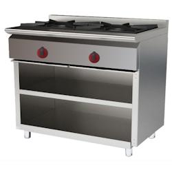 EURAST - Fourneau à gaz 2 brûleurs sur 2 étagères - 800x550x850 mm - 12,5 Kw - 33078055 - inox 33078055_0