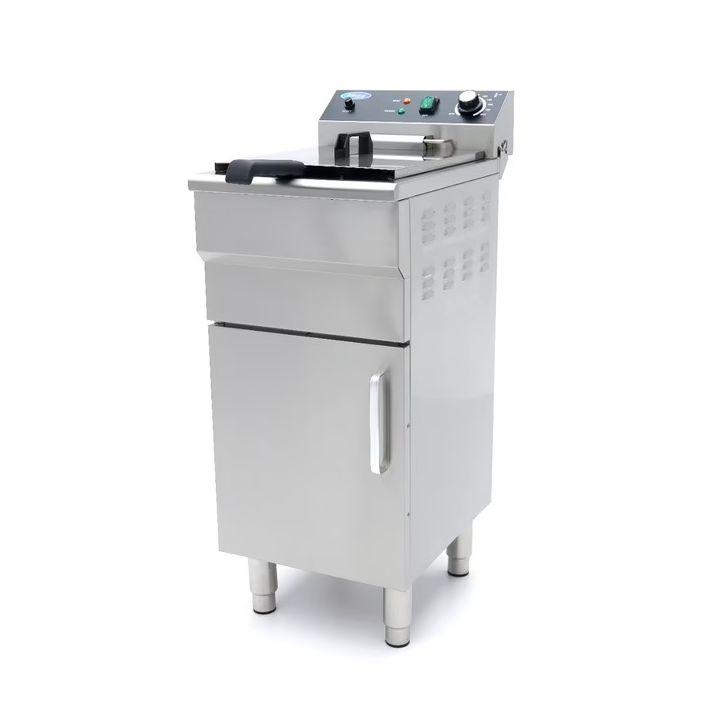Friteuse Professionnelle ECO 16 L - 1 panier - avec robinet de vidange et support - 400V, MONO_0