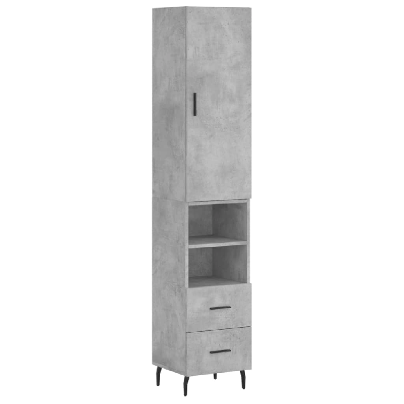 Helloshop26 - Buffet bahut commode armoire meuble de rangement organisateur cuisine salle de séjour salon haut 34,5 x 34 x 180 cm 02_0034268 - 300021_0