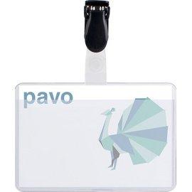 LOT DE 2 - PORTE-BADGE, AVEC CLIP, 60 X 90 MM, TRANSPARENT