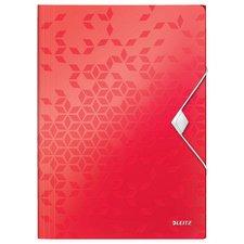 LOT DE 3 - CHEMISE À ÉLASTIQUE WOW, A4, PP, ROUGE