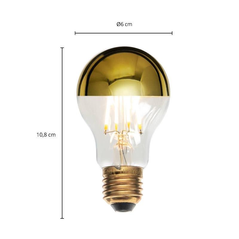 LUCANDE E27 3,5 W AMPOULE MIROIR LED A60 2 700 K DORÉE X5