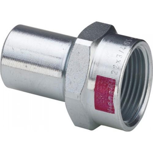 MAMELON ÉLECTROZINGUÉ MÂLE DIAMÈTRE 22 À SERTIR FEMELLE À VISSER 20/27 VIEGA