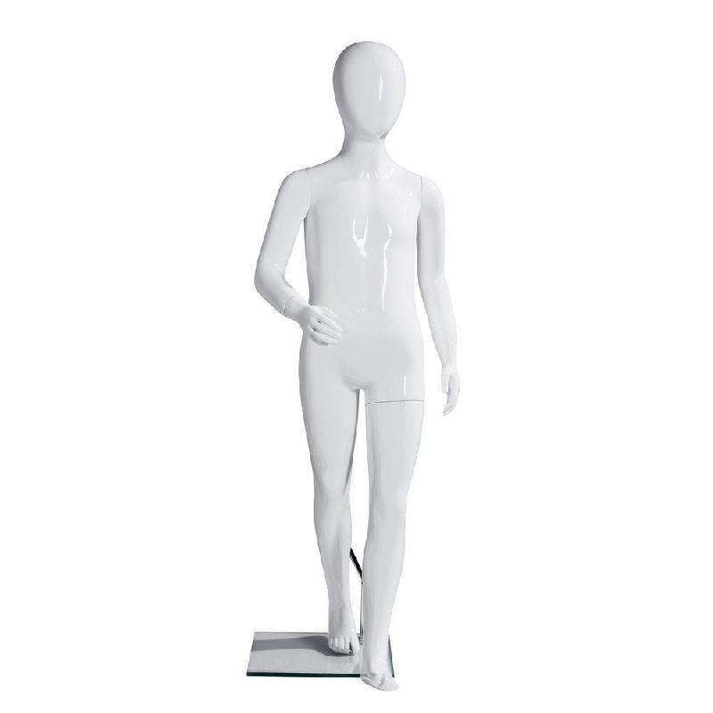 Mannequin Enfant 6 Ans - Blanc Laqué - Fibre de Verre - H 125 cm_0
