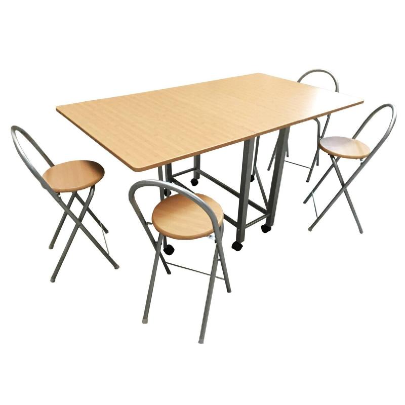 MUEBLEAR - Ensemble table et 4 tabourets « Libro » 156 x 90 x 76 cm - MU280_0