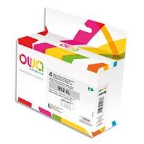 PACK DE 4 CARTOUCHES D'ENCRE REMANUFACTURÉES OWA - HAUTE CAPACITÉ - NOIR CYAN MAGENTA JAUNE - POUR HP 953XL