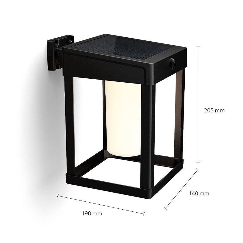 PHILIPS APPLIQUE MURALE LED CAMILL, NOIR/BLANC,14 X 14 CM