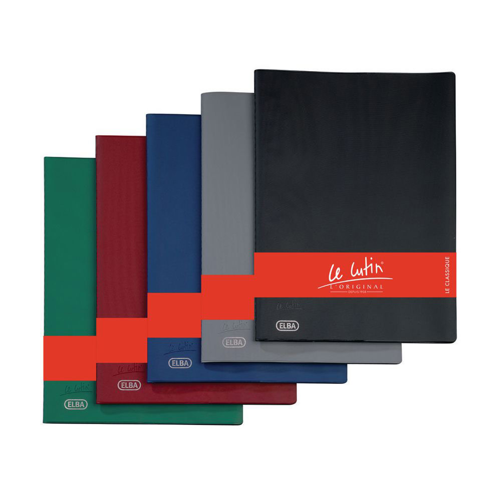 PROTEGE DOCUMENTS A POCHETTES TRANSPARENTES LE LUTIN - 20 POCHETTES / 40 VUES- BLEU - LOT DE 2