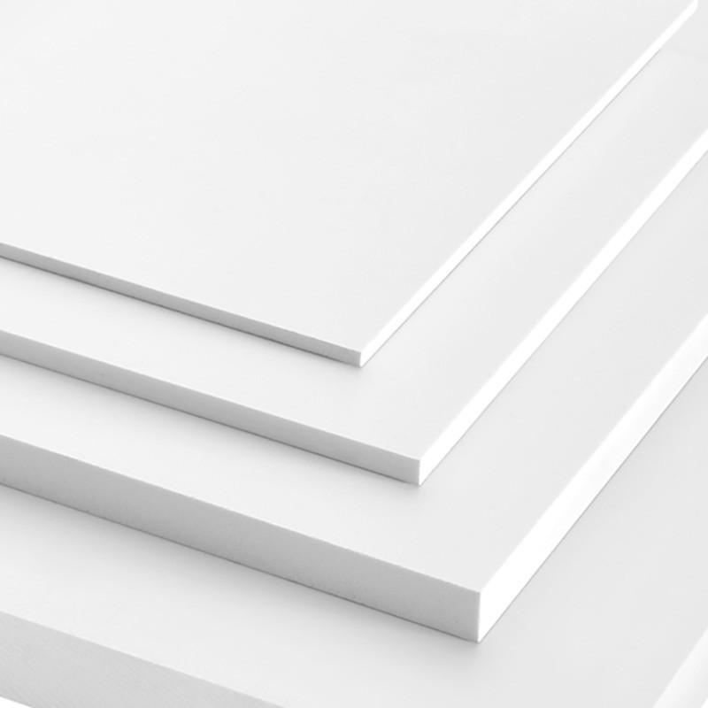 PVC expansé léger adhésif 3mm - panneau rigide blanc lumineux, classé M1, face adhésive_0