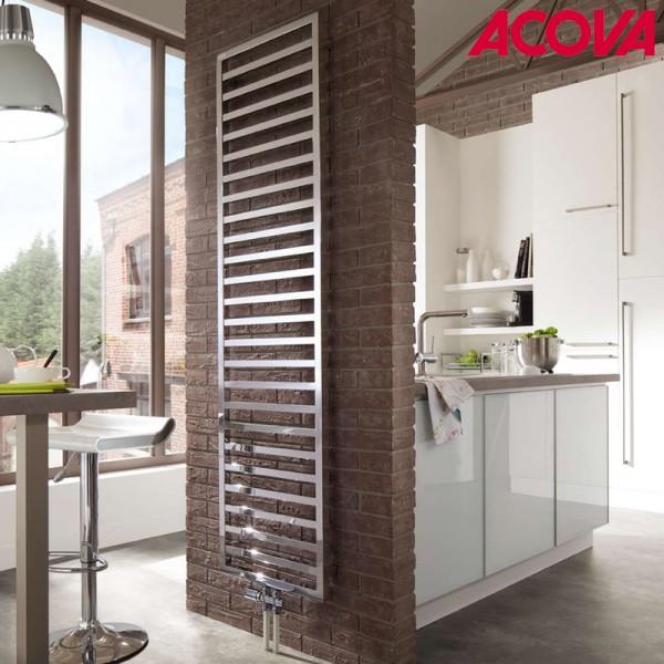 RADIATEUR EAU CHAUDE VERTICAL ACOVA KADRANE CHROME 345W - KAO-140-040