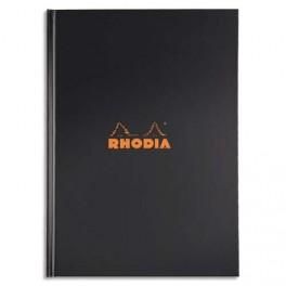RHODIA CAHIER BROCHURE REMBORDÉE RHODIACTIVE  A5, 192 PAGES NON PERFORÉES  5X5. COUVERTURE NOIRE