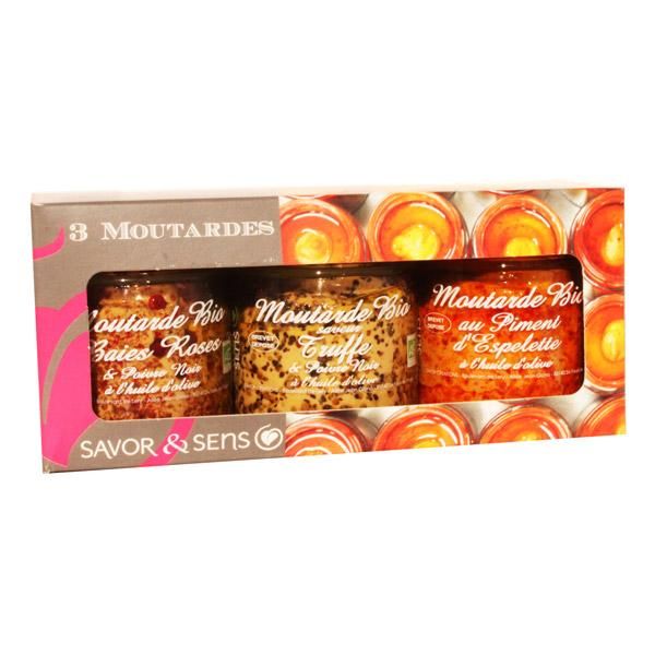 SAVOR&SENS BIO COFFRET MOUTARDES 130G BIO CONDIMENTS