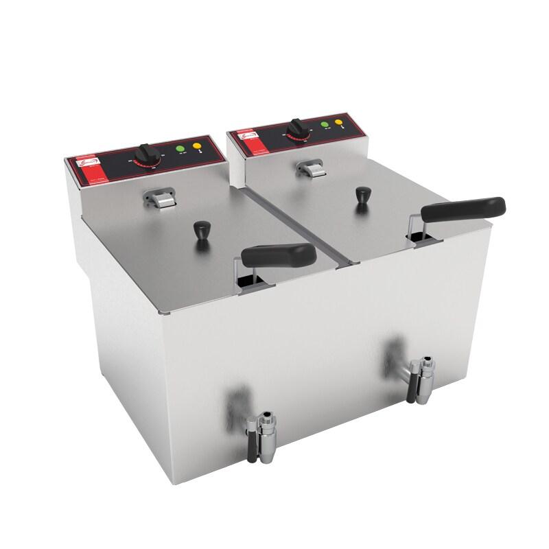 SOFRACA friteuse électrique à poser - sofra-fryers - 2 cuves de 8 l - réf:sofrafry88l - sofrafry88l_0