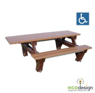 Table de pique-nique afr / accessible pmr / design / plastique - composite_0