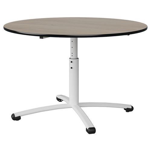 TABLE MALIBU Ø 120 T3/T6 PC ST ANTIB CHÊNE 1146/NO BLC 9016 - MANUTAN EXPERT