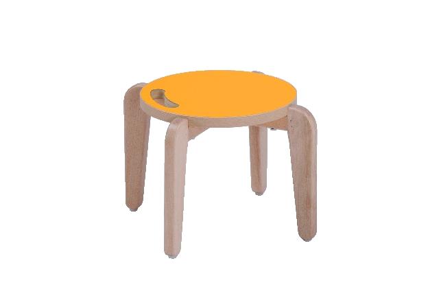 TABOURET ENFANT LILI T1 ASSISE COLORIS VERT/PIÈTEMENT HÊTRE - MANUTAN COLLECTIVITÉS