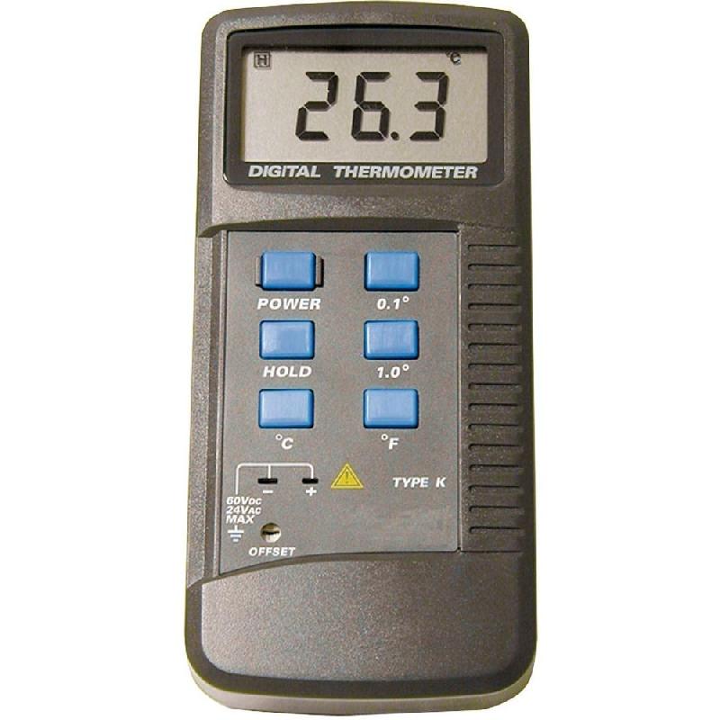 Thermomètre thermocouple 1 entrée - gamme éco - 2 sondes type K - mesure -50° à 1300°C_0