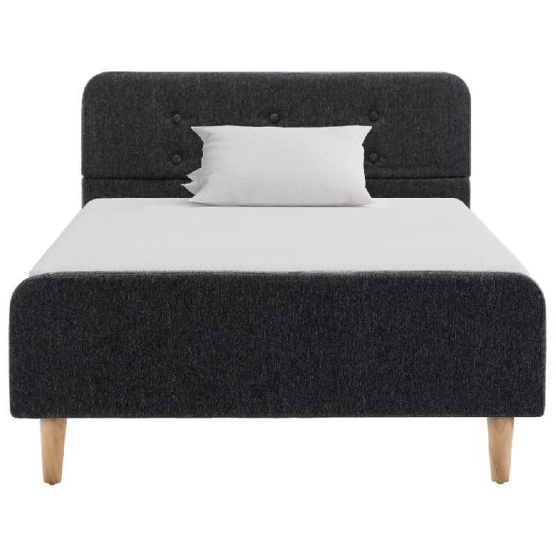 VidaXL Cadre de lit Gris foncé Jute 100 x 200 cm Modèle Fermonis - 284895_0