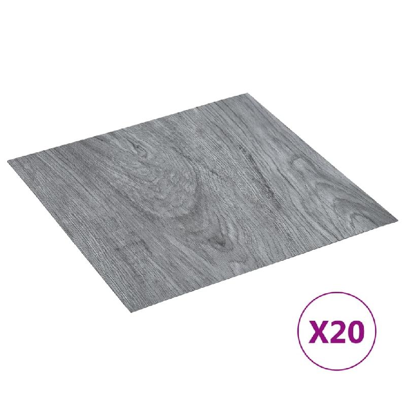 Vidaxl planches de plancher autoadhésives 20 pcs pvc 1,86m² gris clair 330164_0