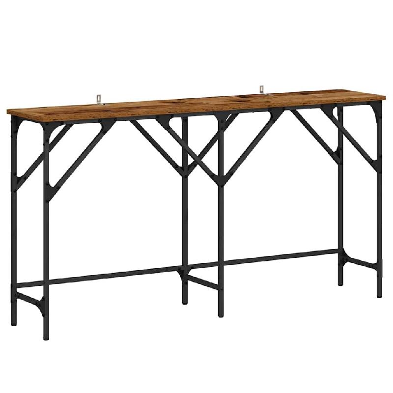 VidaXL Table console Bois Ancien 140 x 29 x 75 cm Bois d'ingénierie Modèle Flex Chic - 883528_0