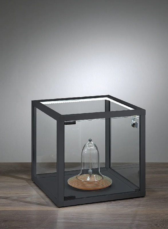 Vitrine cloche kl33va - aluminium laqué noir_0