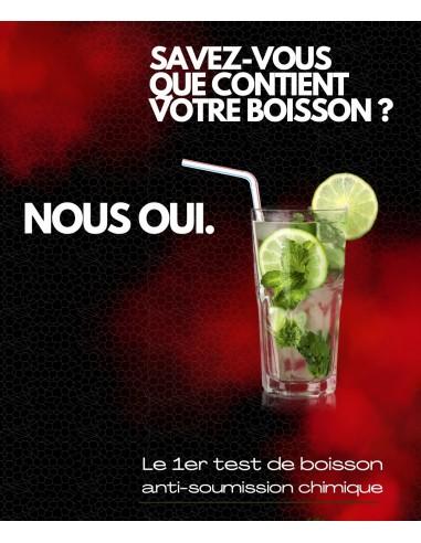1er Test de Boisson Anti-Drogues - Check Your Drink (CYD) - Osmodyn - Détecteur de Drogues Aminées et GHB_0