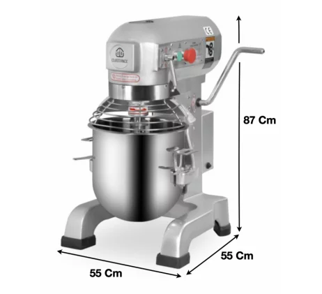 Batteur mélangeur 30 L - CUISTANCE - Réf: B30 - acier inox, levage cuve à levier, bol démontable, vitesse réglable, 1100w/20V 50hz_0
