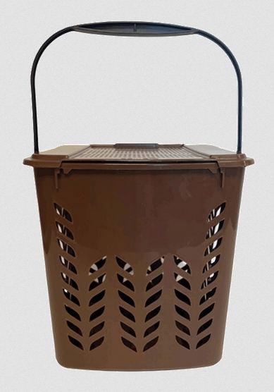 Bio-seau ajouré de 10 litres - Lavable au lave-vaisselle - Compact et anti-odeurs_0