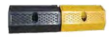 Butée de quai en caoutchouc recyclé - 500 x 150 x H 100mm - Sodimar - Noir et jaune_0