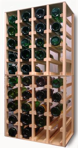 Casier à bouteilles Magnum - 20 compartiments - Pour Bordeaux, Bourgogne et Champagne_0
