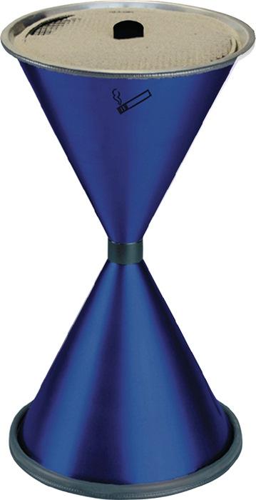 Cendrier sur pied D405xH770 mm bleu tôle acier TKG_0