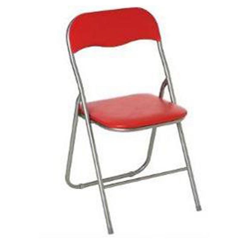 Chaise pliante Basic 79 cm rouge - Paris Prix - confortable et disponible en plusieurs coloris_0