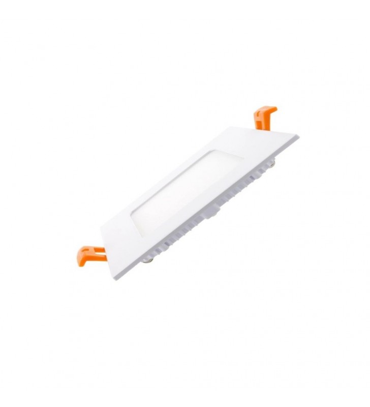 Downlight LED slim carré - 8W - aluminium - angle 120º - réf PCD8WB_0