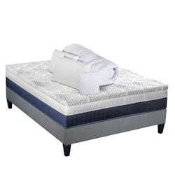 Ensemble   Matelas Mémoire de forme + Sommier + Accessoires 160x200 cm CASTELLANE BELLECOUR - blanc Mousse à mémoire de forme 4VP.OC.K20.K.1620_0