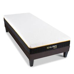 Ensemble  Matelas Mémoire de forme + Sommier Bois 90x200 cm OLYMPE OLYMPE LITERIE - blanc 4VP.OL.K15.0920_0