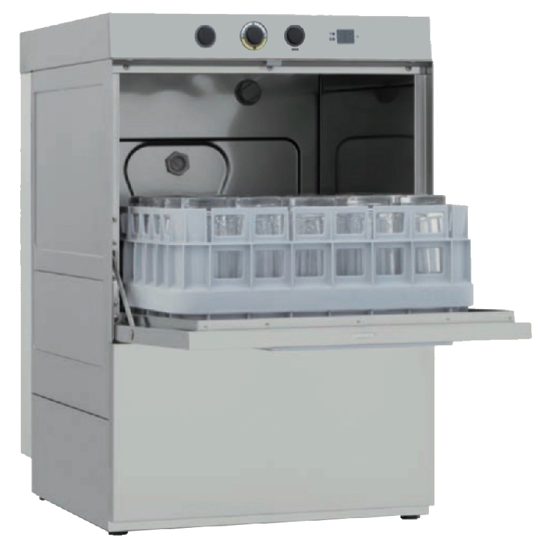 EURAST - Lave-verres industriel 39x39 double paroi, pompe de vidange et distributeur de savon - 440x535x670 mm - 3500 W 230/1V - 45163719 - 45163719_0