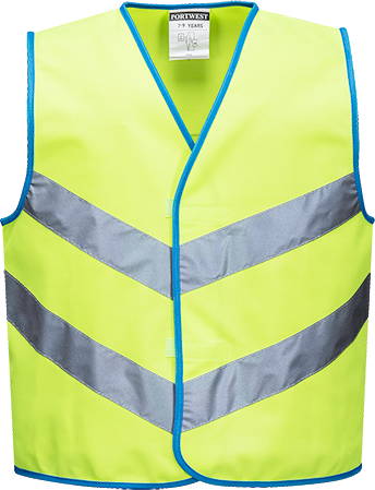 Gilet junior réfléchissant vert citron JN15 - léger et élégant, EN 1150_0