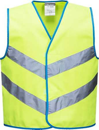 Gilet junior couleur brillante vert citron jn15, l_0