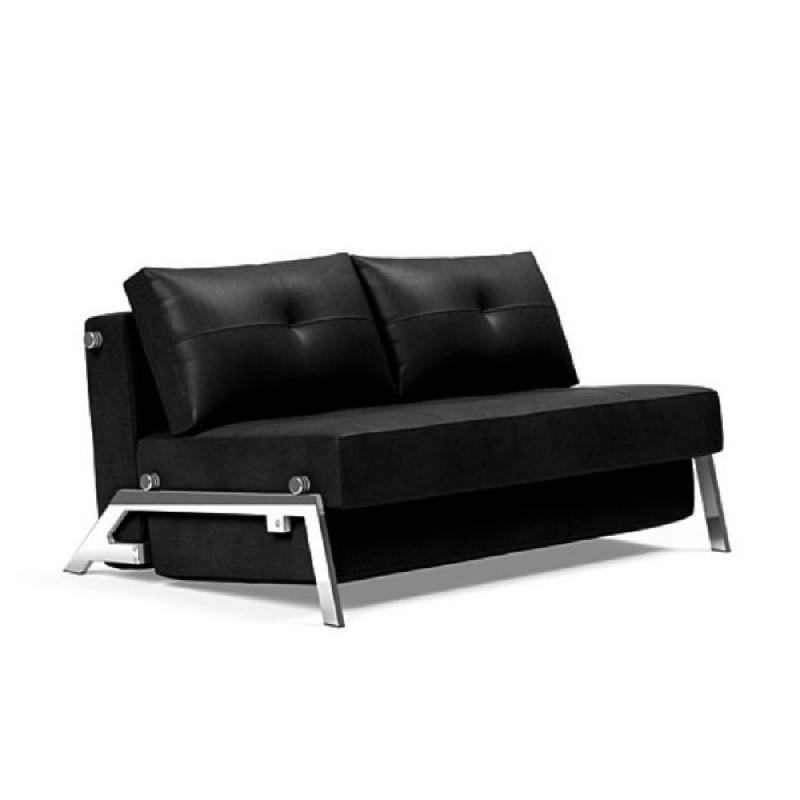 INNOVATION LIVING  CANAPÉ DESIGN CUBED 02 CHROME CONVERTIBLE 200*160 CM COLORIS FAUNAL BLACK_0