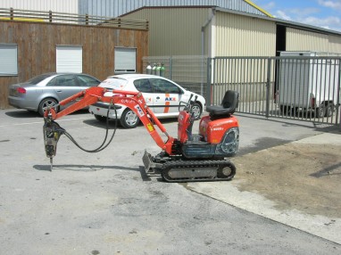 Location de brise-roche hydraulique - 800 Kg - Pour mini pelle_0