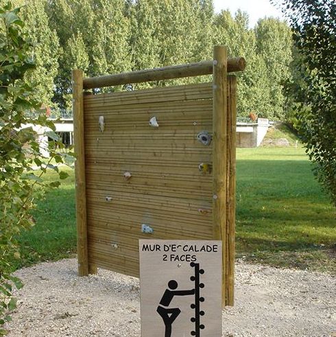Module sportif mur d'escalade en bois - virages - hauteur hors sol : 2100 mm - 26515-01_0