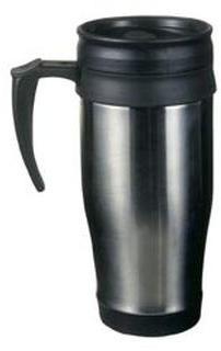 Mug à café avec couvercle isolant - 0.5L - Extérieur en acier inoxydable et intérieur plastique_0