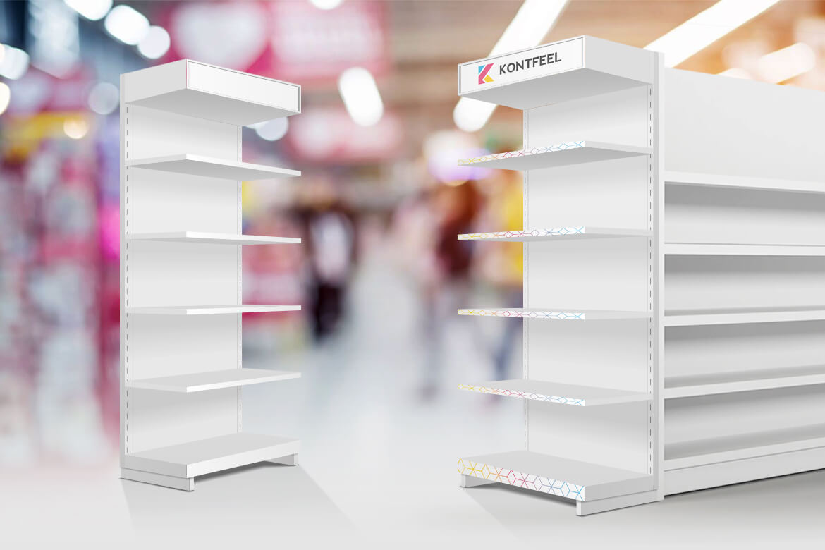Présentoir gondole - Kontfeel - Métallique sur mesure avec accessoires merchandising_0