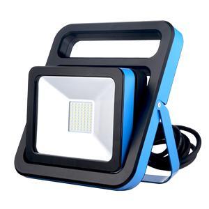 Projecteur LED mobile filaire 20W - 1500 lm - 6500K - Prise VDE - Éclairage de chantier_0