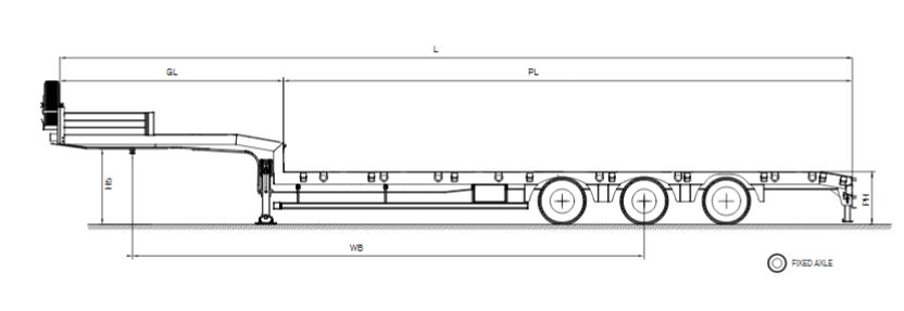 Remorque porte-engins / ptac 48t / 3 essieux / 13.12 x 2.55 m_1