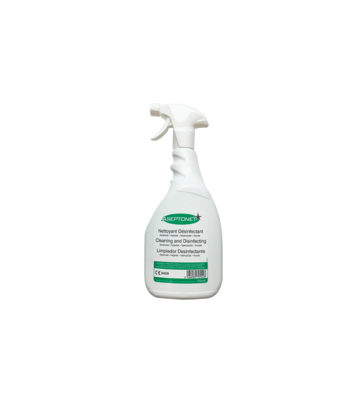 Spray détergent/désinfectant ASEPTONET 750ml - pour surfaces dures non poreuses et petits dispositifs médicaux_0