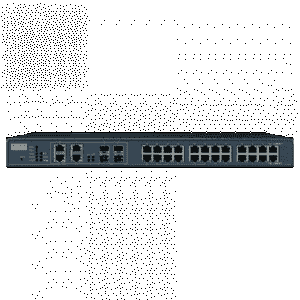 Switch rack industriel - 24 ports Gb + 4 ports SFP Combo PoE managé - Température -40°C à +75°C - Référence: EKI-7428G-4CPI-AE_0