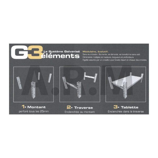 Système galvanisé G3 pour rayonnages_0